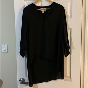 Joseph Ribkoff asymmetrical black blouse
